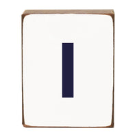 Letter Block - Navy Antique
