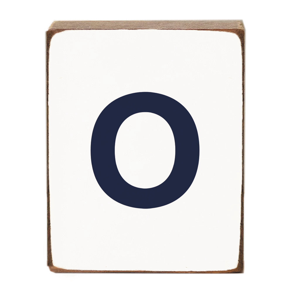 Letter Block - Navy Antique
