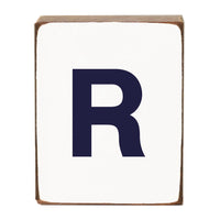 Letter Block - Navy Antique