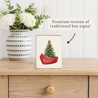 Nantucket Christmas Tree Boat Block Sign
