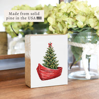 Nantucket Christmas Tree Boat Block Sign