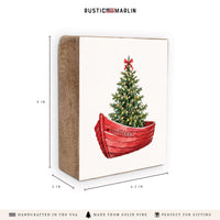Nantucket Christmas Tree Boat Block Sign