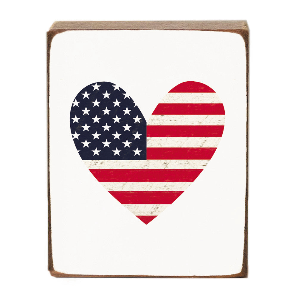 Flag Heart Block Sign