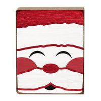 Santa Face Block Sign