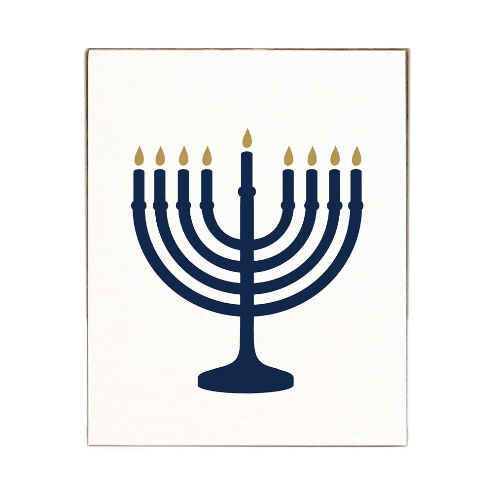 Menorah Block Sign