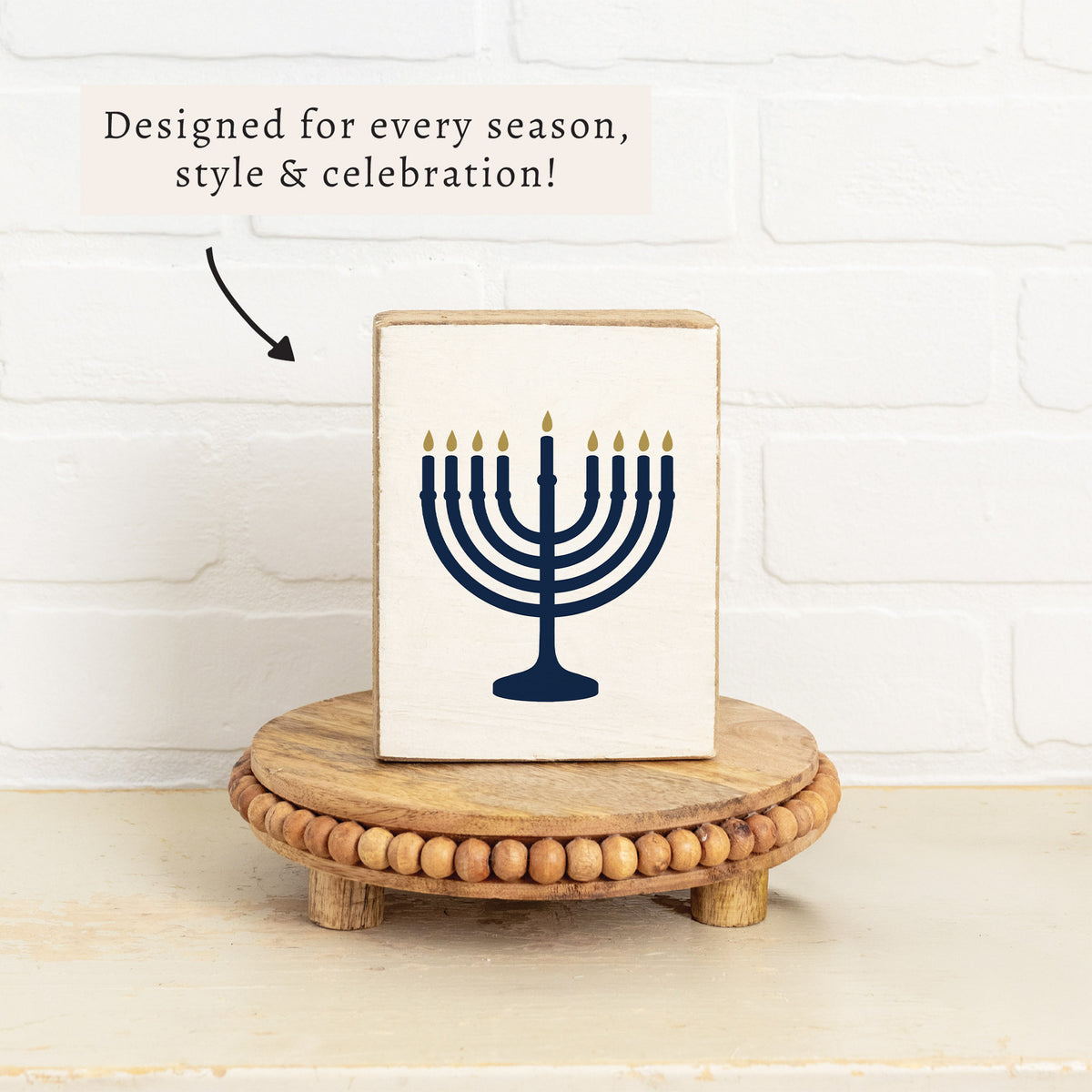 Menorah Block Sign