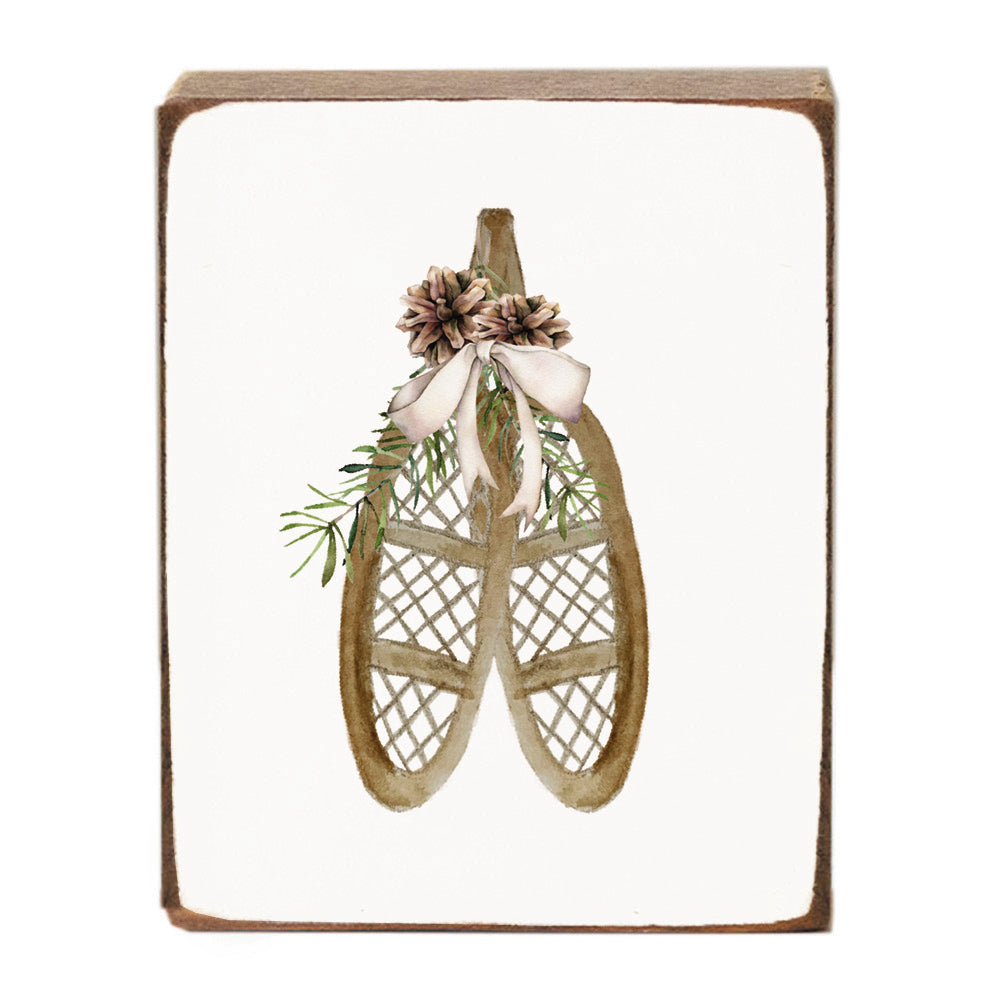 Snowshoes Block Sign