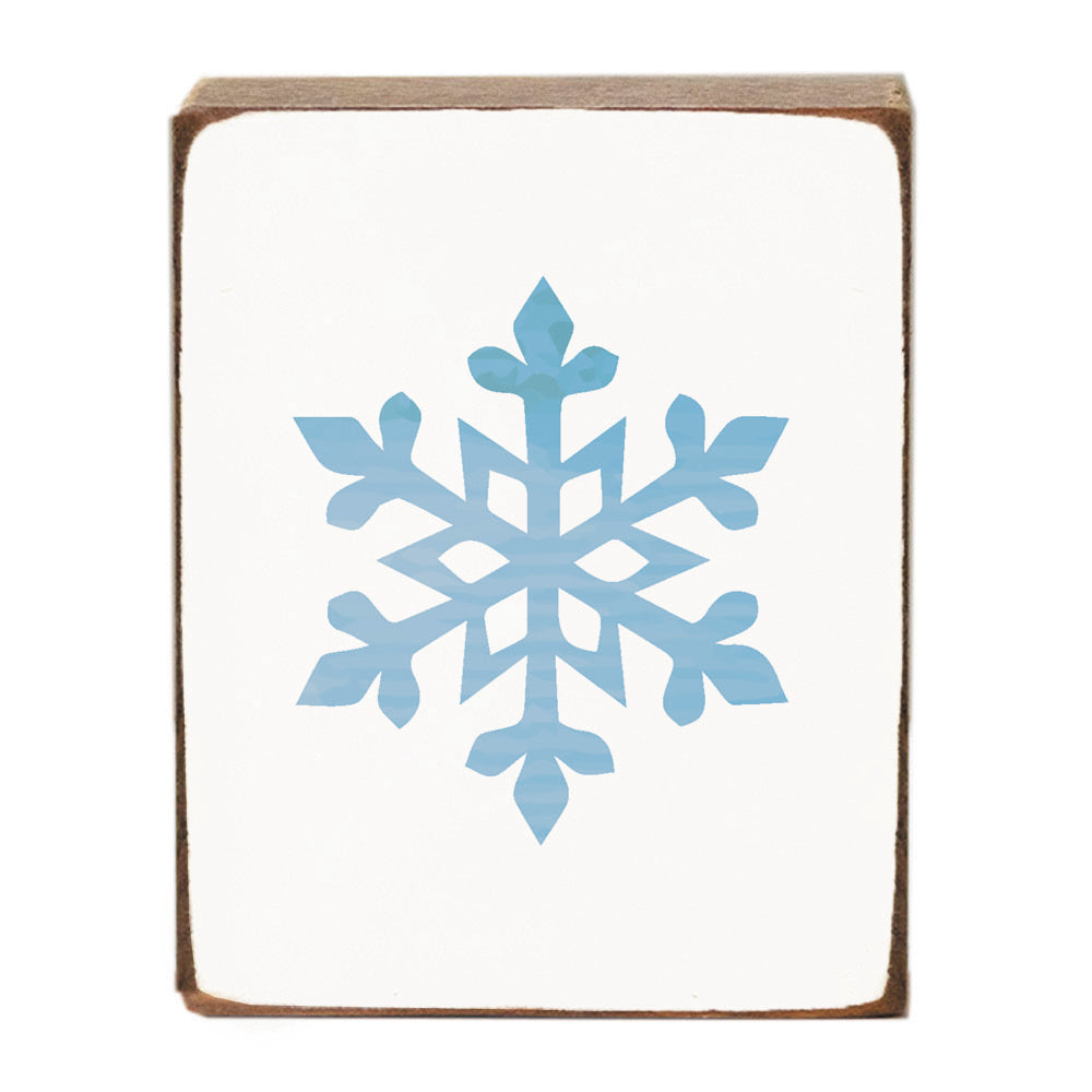 Snowflake Block Sign