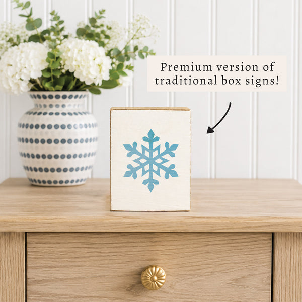 Snowflake Block Sign