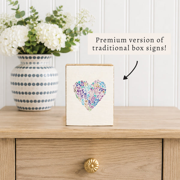 Mosaic Heart Block Sign