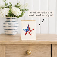 American Star Block Sign