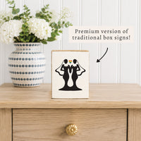 Brides Rainbow Heart Block Sign