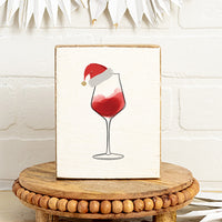 Santa Wine Block Sign