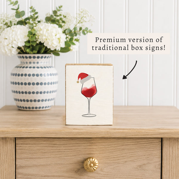 Santa Wine Block Sign