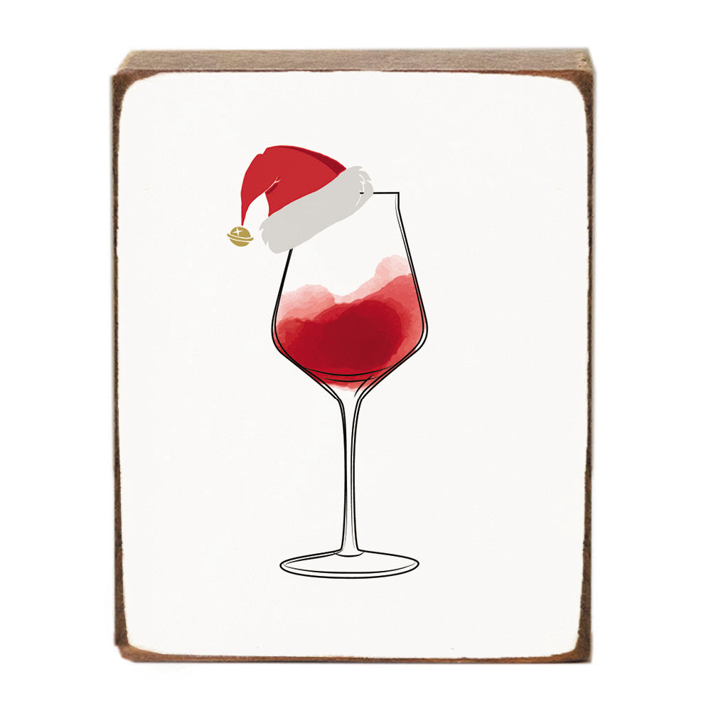 Santa Wine Block Sign