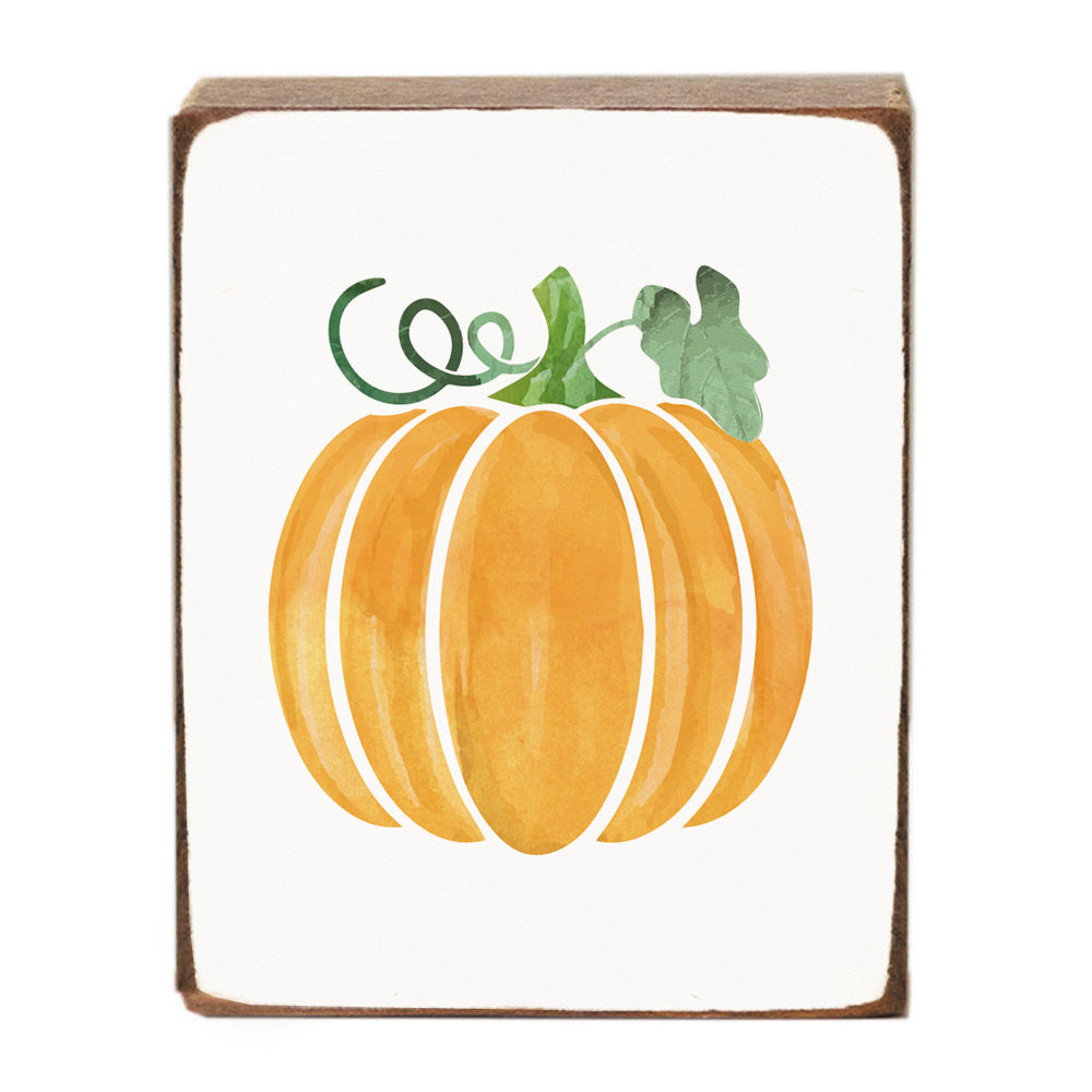 Pumpkin Block Sign