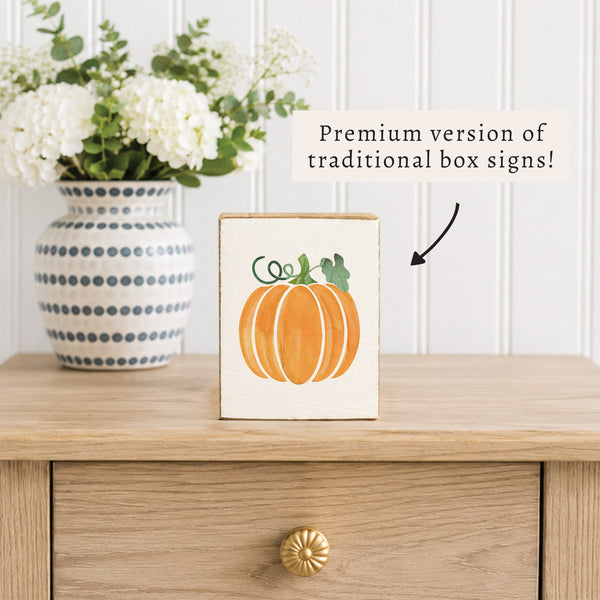 Pumpkin Block Sign