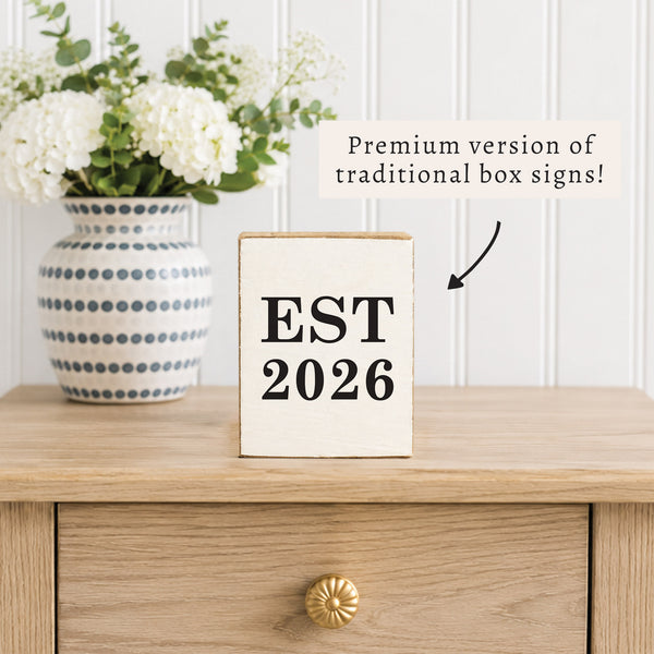 Established Personalized Block Sign