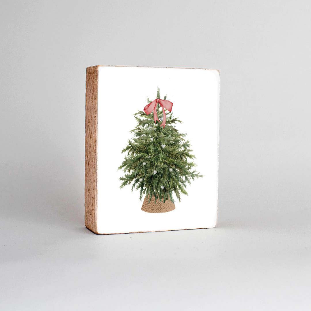 Christmas Tree Block Sign