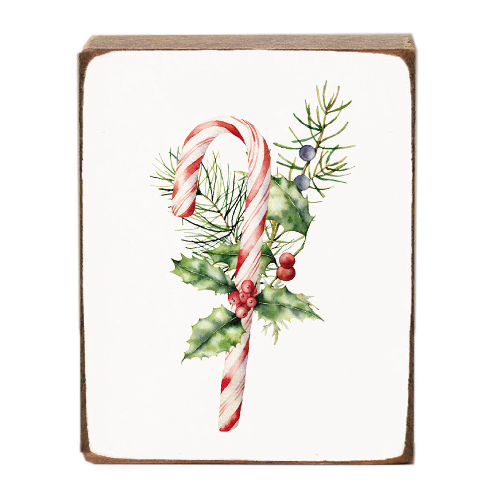 Candy Cane Block Sign
