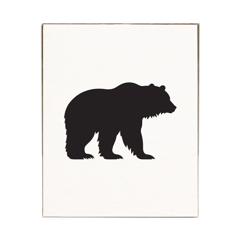 Black Bear Block Sign