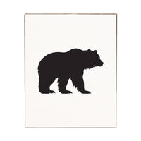 Black Bear Block Sign