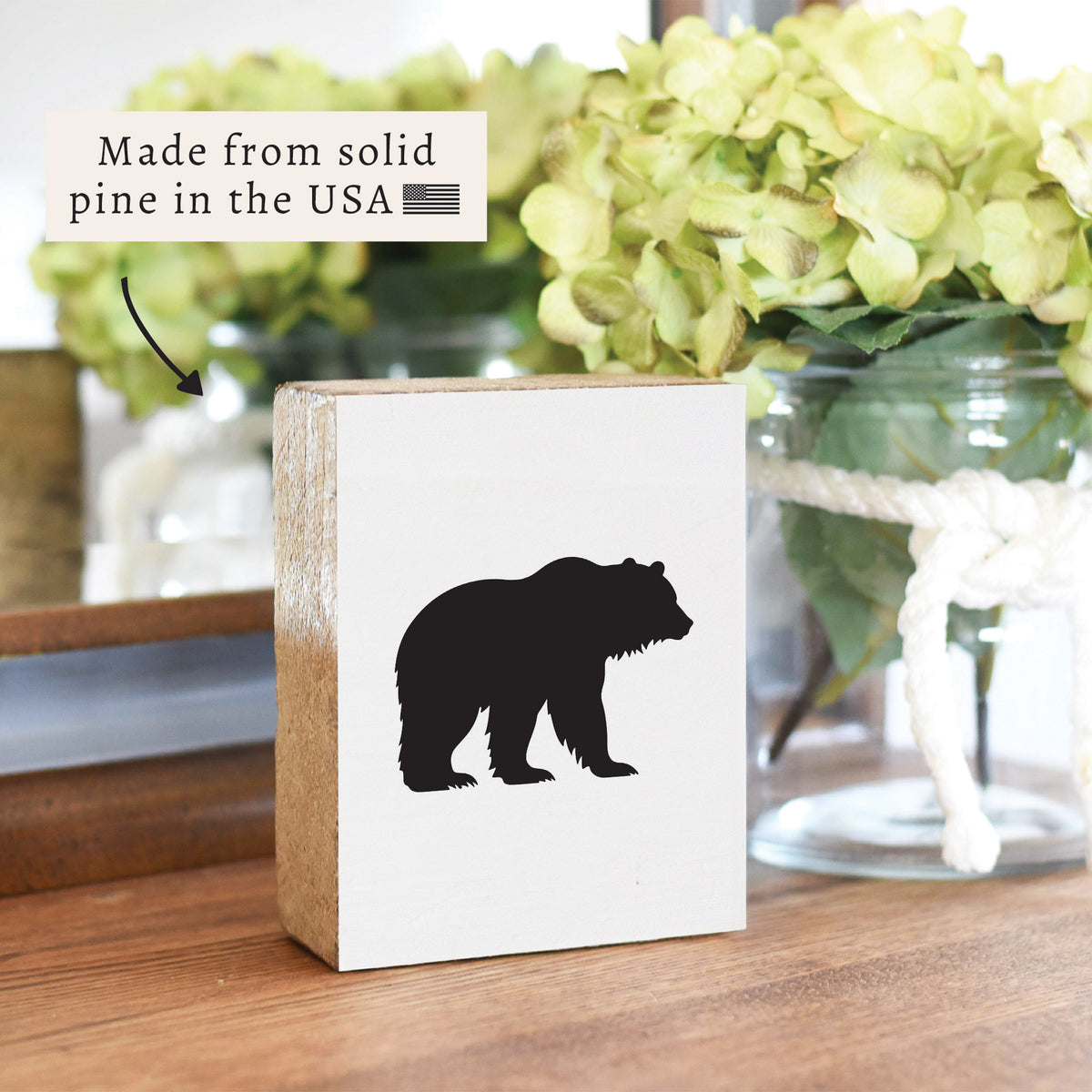 Black Bear Block Sign