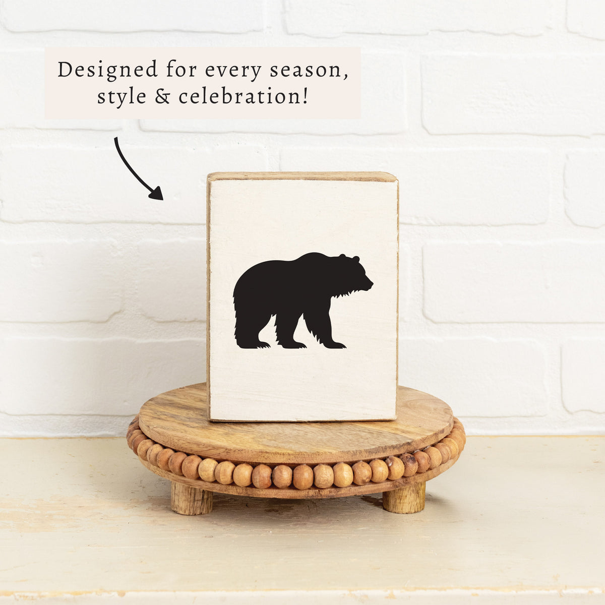 Black Bear Block Sign