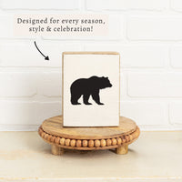Black Bear Block Sign