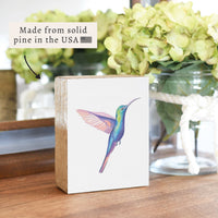 Hummingbird Block Sign