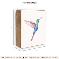 Hummingbird Block Sign