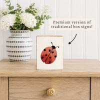 Ladybug Block Sign