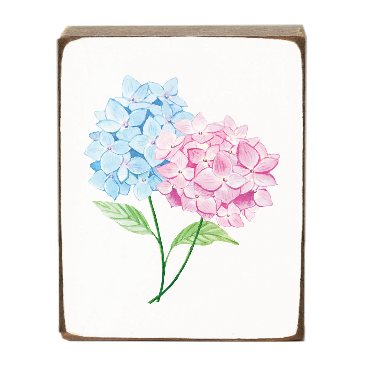 Pastel Hydrangeas Block Sign