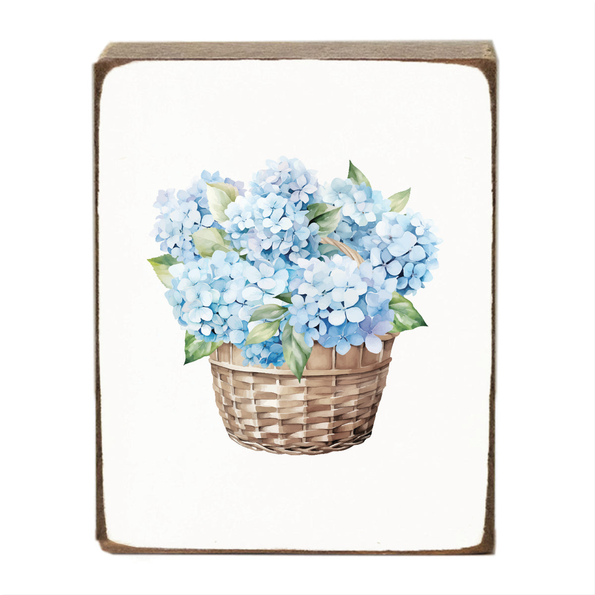 Hydrangea Basket Block Sign
