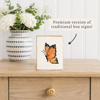Butterfly Block Sign
