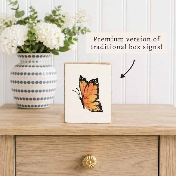 Butterfly Block Sign