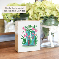 Floral Wellies Block Sign