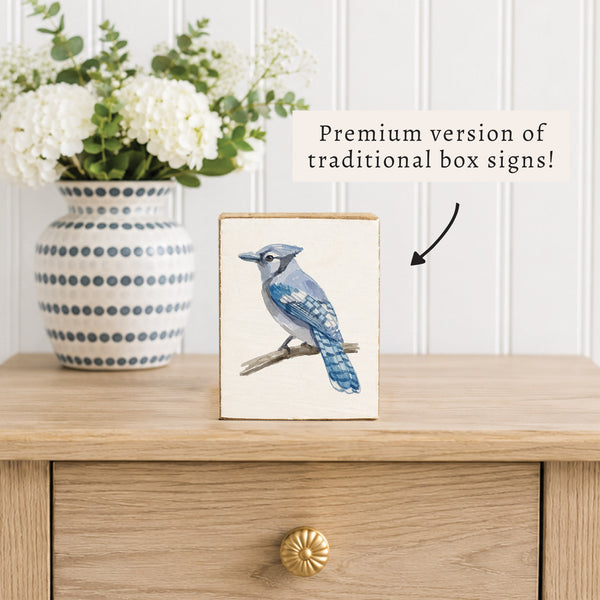 Blue Jay Block Sign