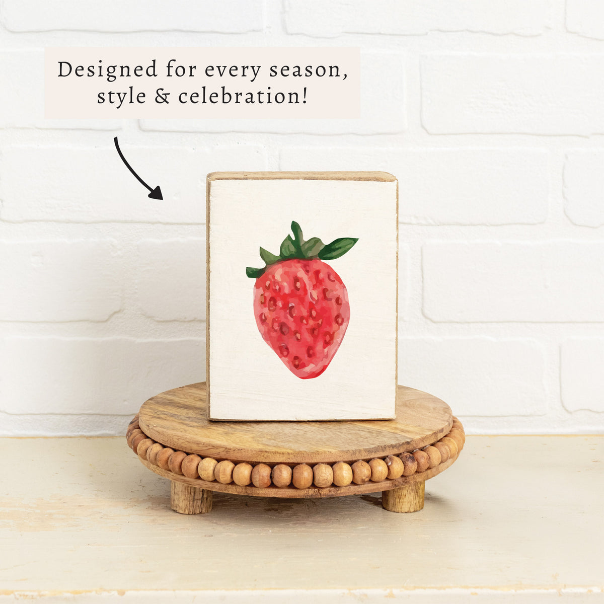 Strawberry Block Sign