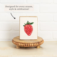 Strawberry Block Sign