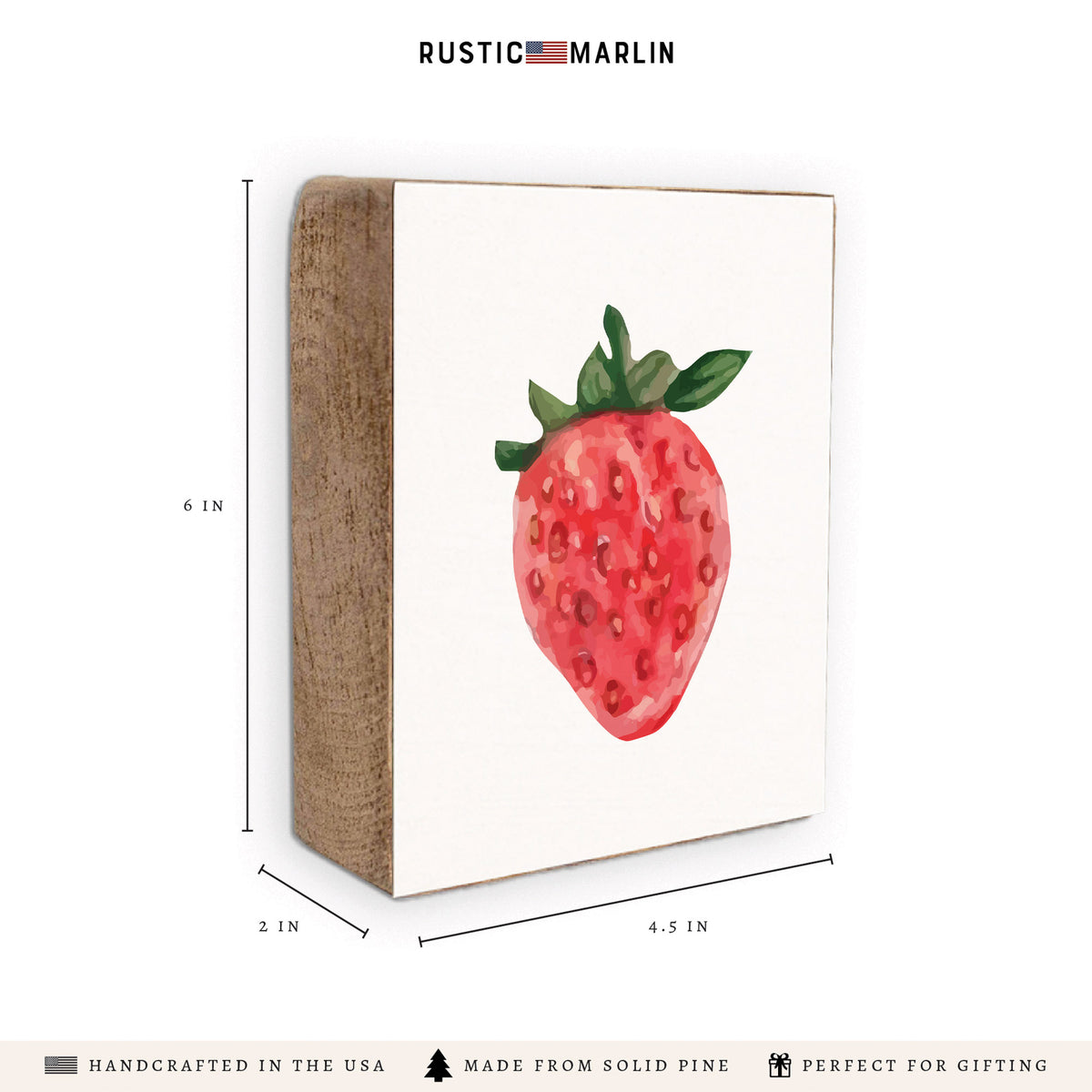 Strawberry Block Sign
