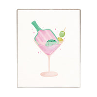 Pickleball Martini Block Sign