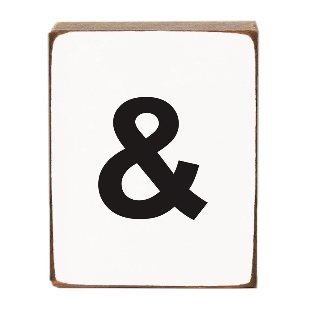 Ampersand Block Sign