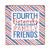 Fourth Favorites Square Block Sign