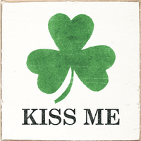 Shamrock Your Word Rustic Block