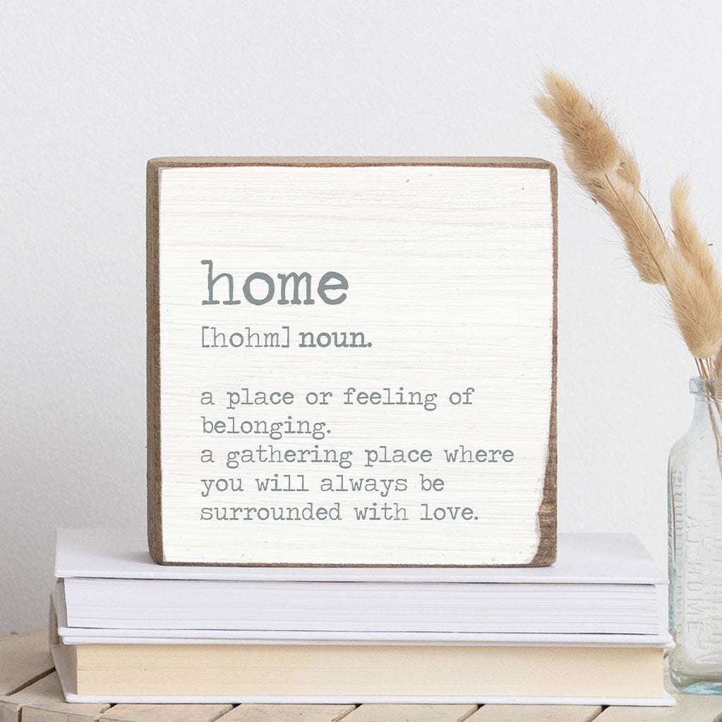 Home Definition Square Block Sign