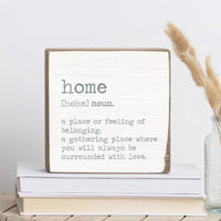 Home Definition Square Block Sign