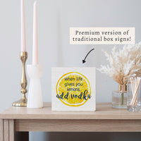 Add Vodka Block Sign