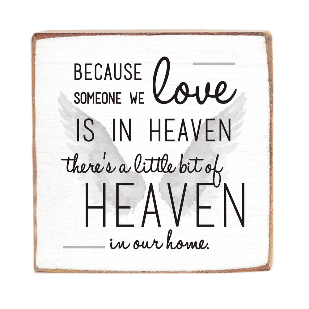 Heaven In Our Home Block Sign