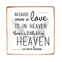Heaven In Our Home Block Sign